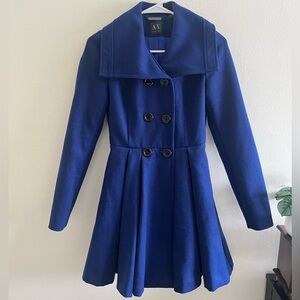 Armani Exchange Royal Blue Peacoat